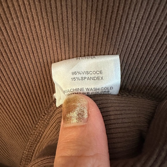 Bumpsuit The Sculpting Rib Long Sleeve Cut-Out Brown Maxi Dress M - Picture 12 of 12